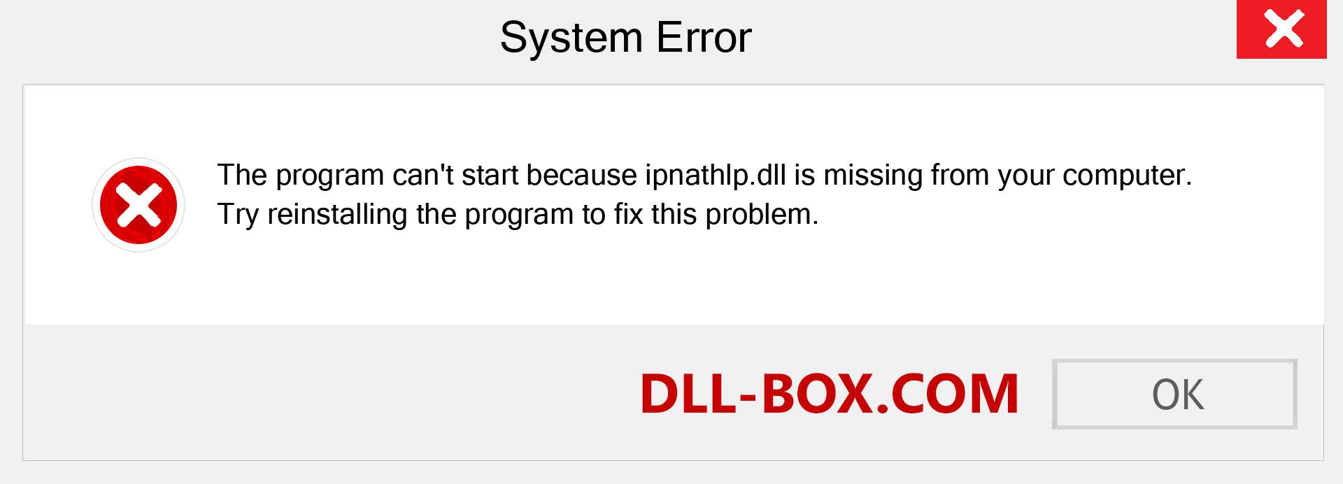  ipnathlp.dll file is missing?. Download for Windows 7, 8, 10 - Fix  ipnathlp dll Missing Error on Windows, photos, images